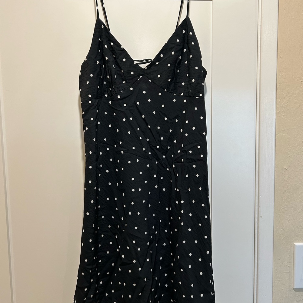 Madewell Black Dress with White Dots